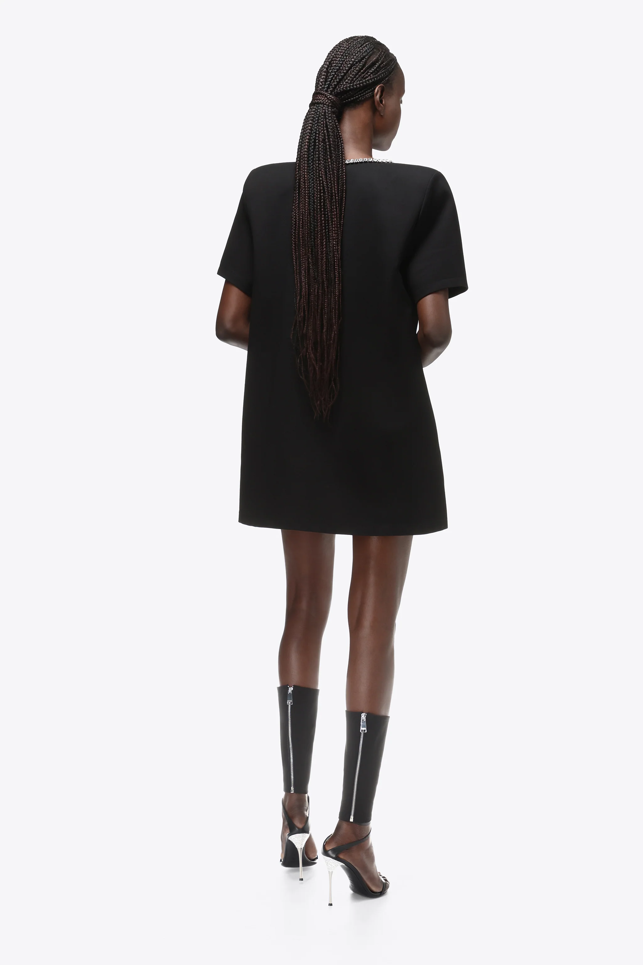 Crystal Bow V-Neck T-Shirt Dress - Image 5