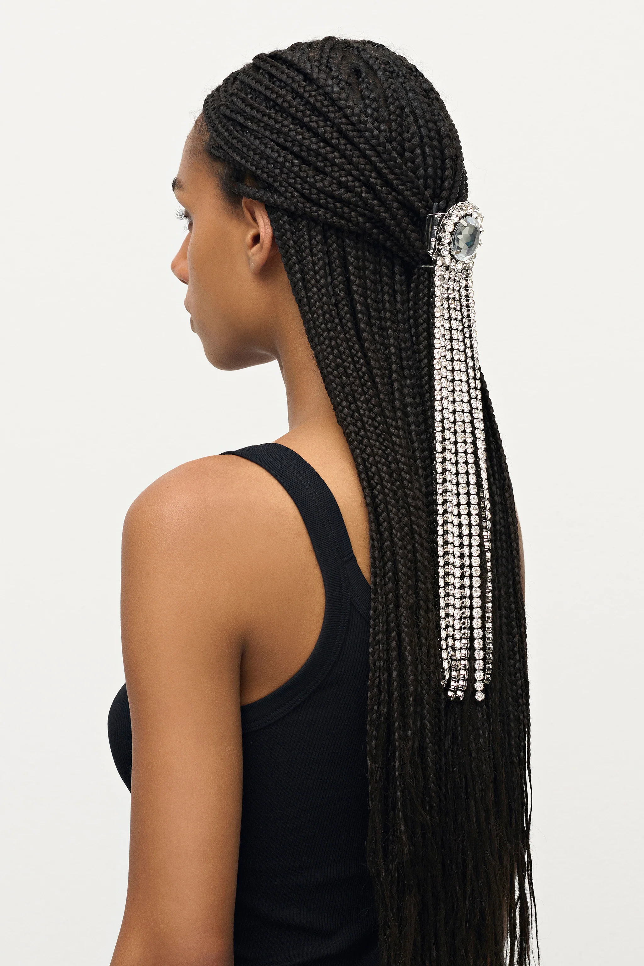Crystal Fringe Ponytail Holder - Image 3