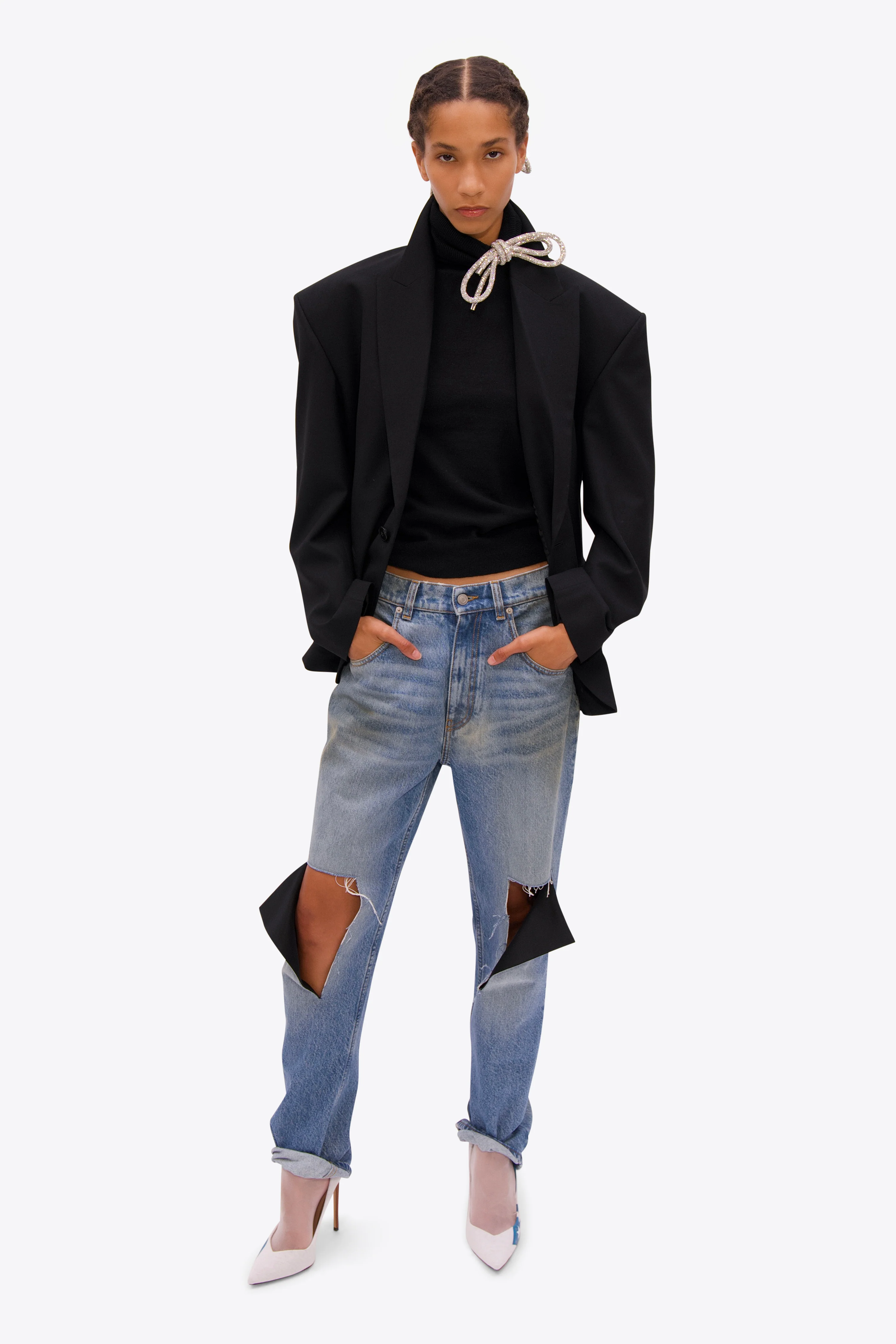 Crystal Knot Turtleneck Sweater - Image 3