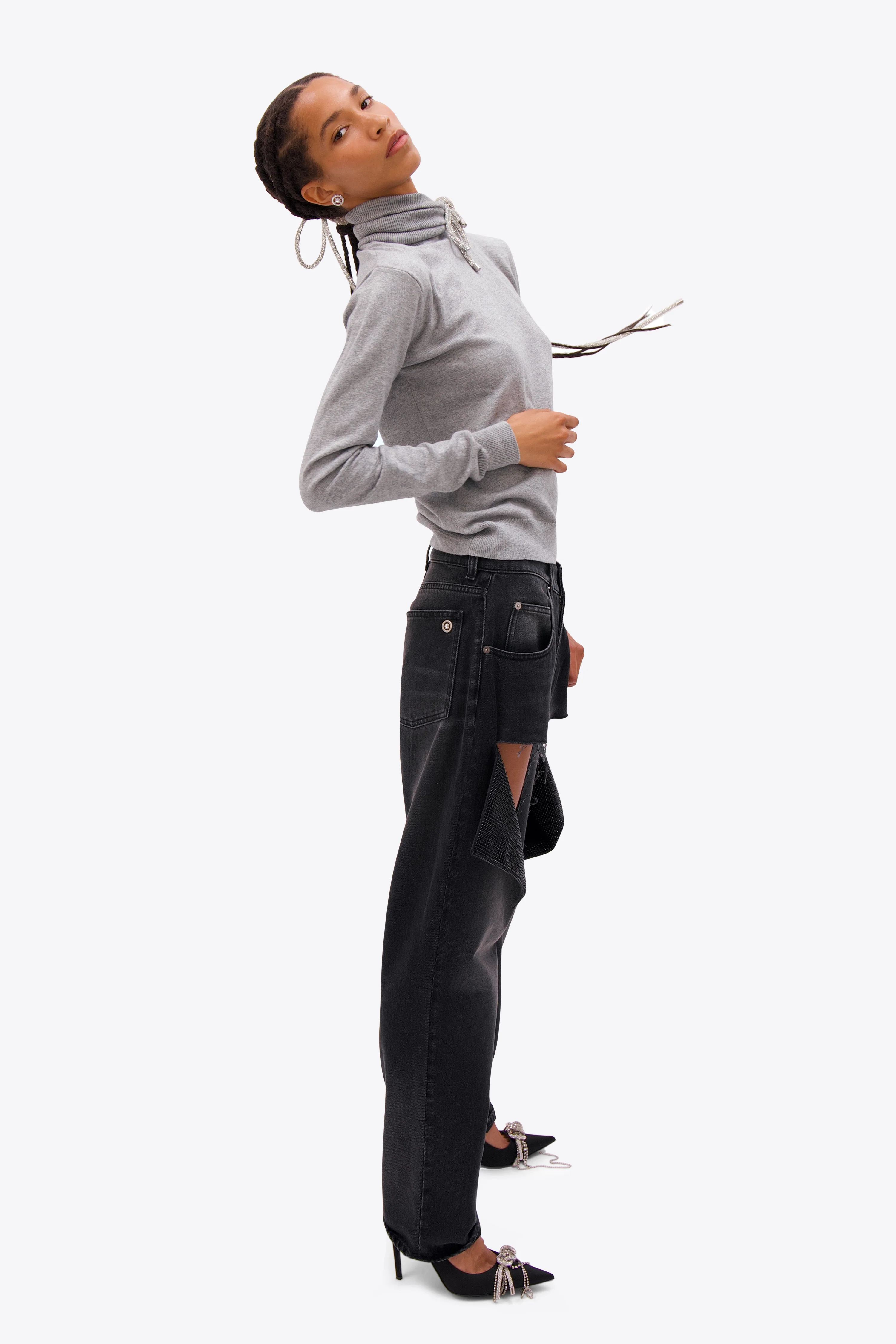 Crystal Knot Turtleneck Sweater - Image 3