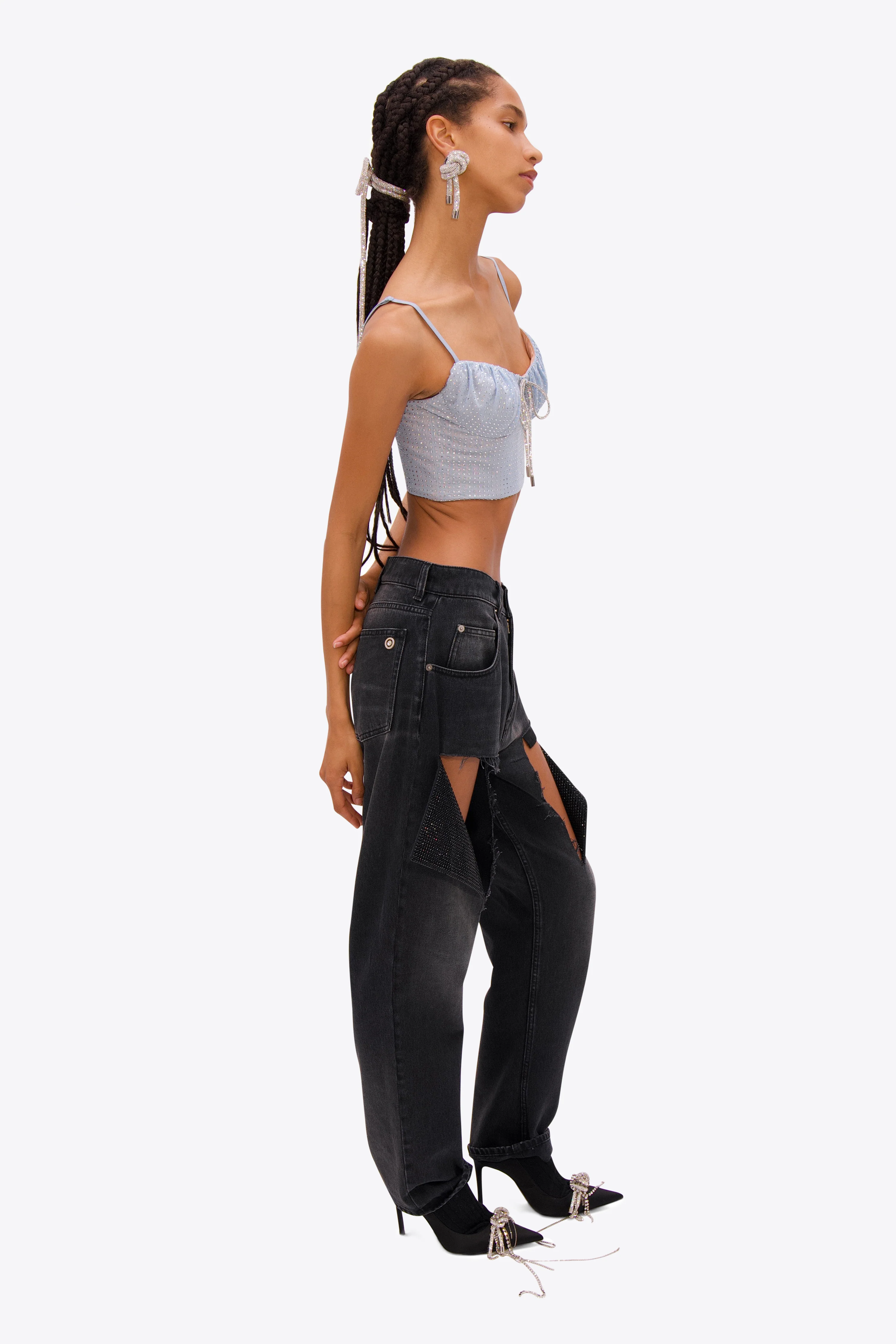 Hotfix Thigh Slash Jean - Image 3