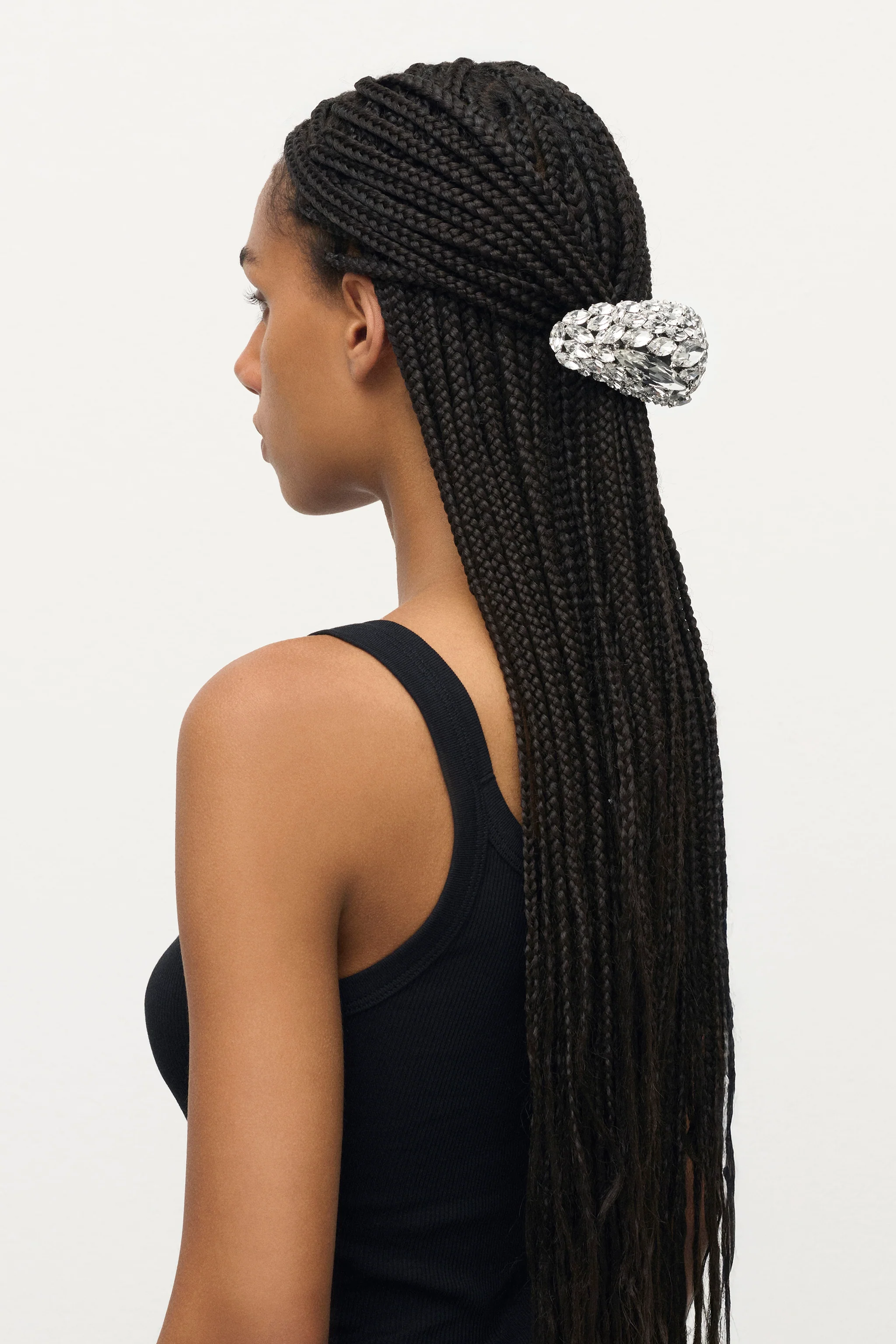 Large Crystal Cluster Triangle Hairclip - Image 3