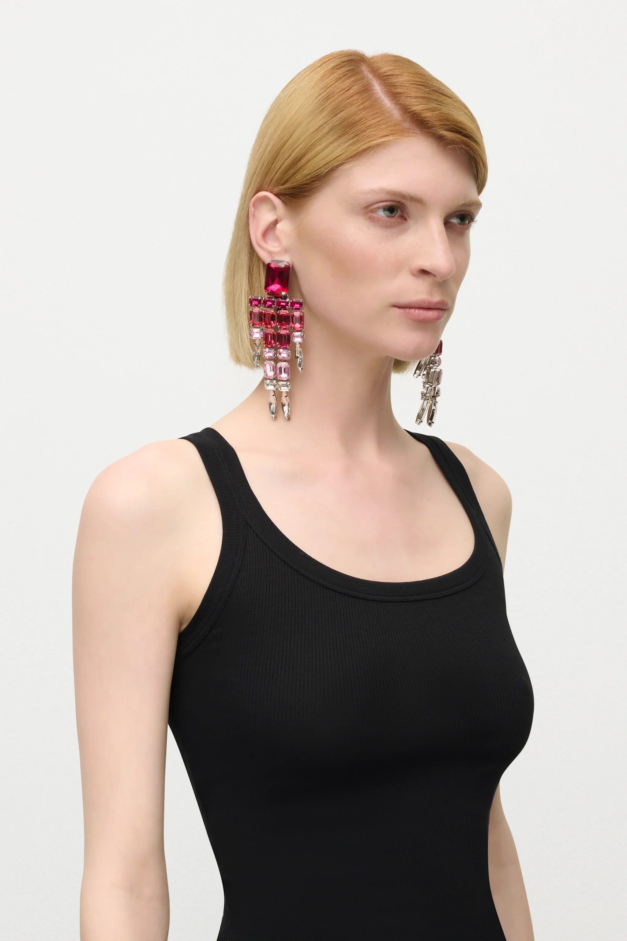 Ombre Crystal Chandelier Earrings - Image 3