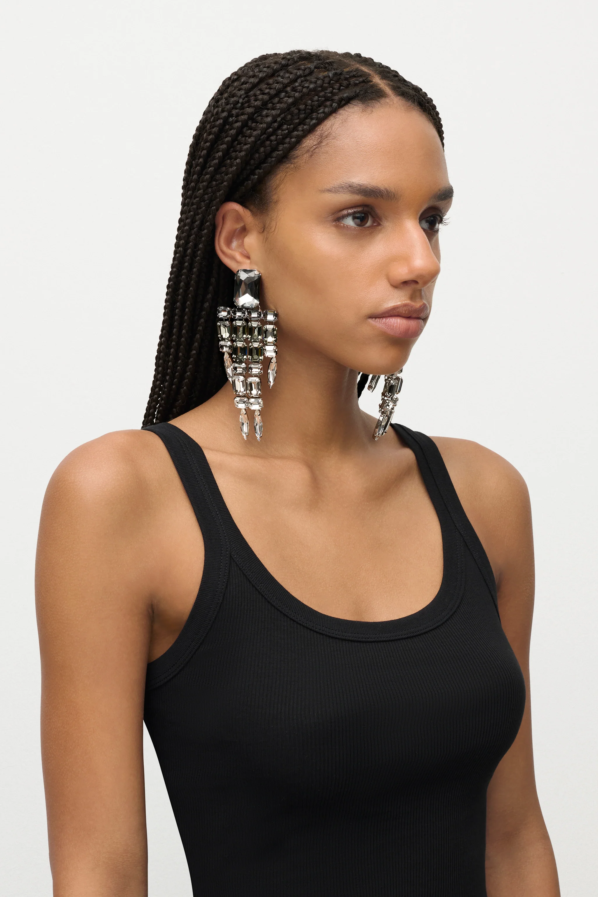 Ombre Crystal Chandelier Earrings - Image 3