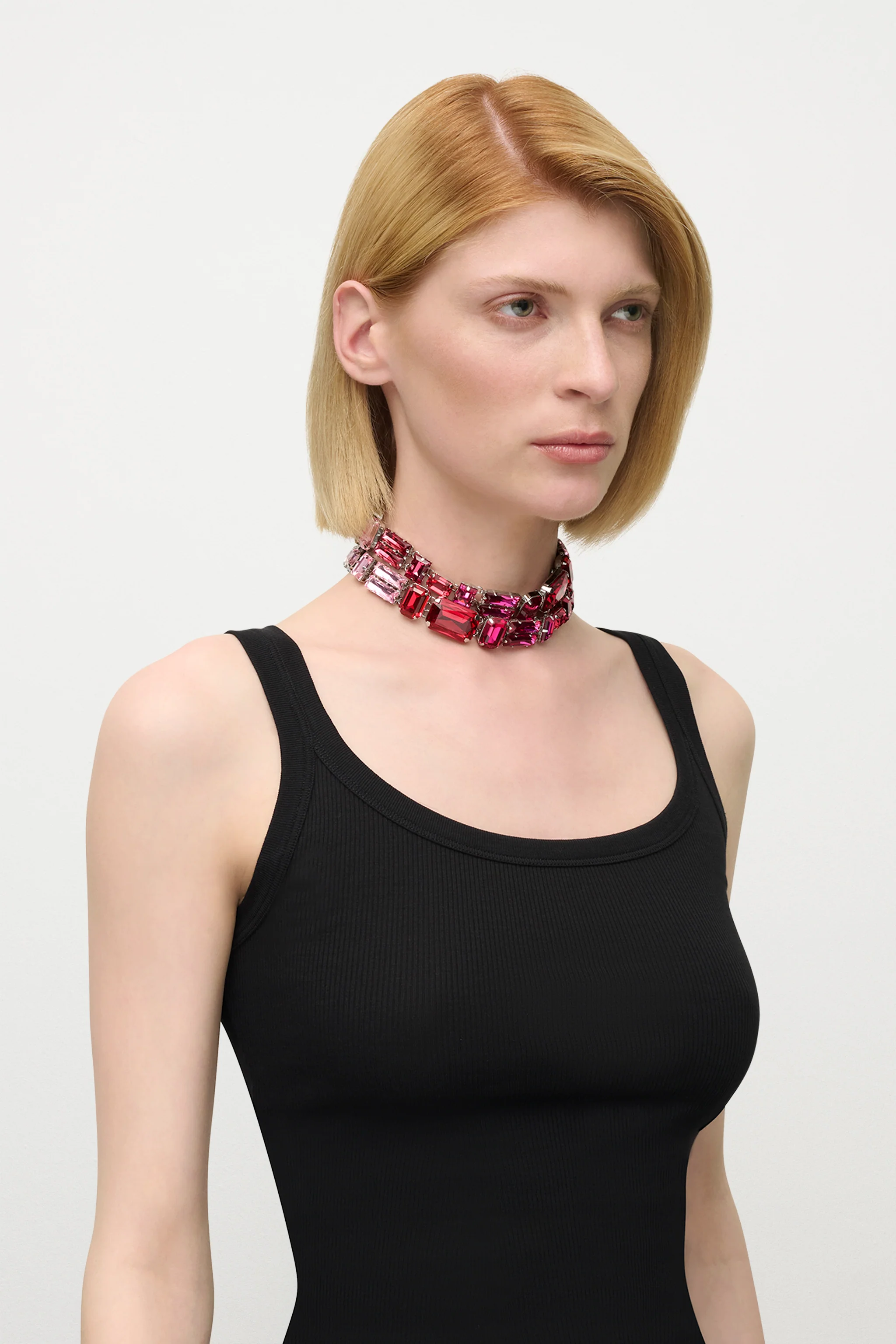 Ombre Crystal Cluster Choker Necklace - Image 3