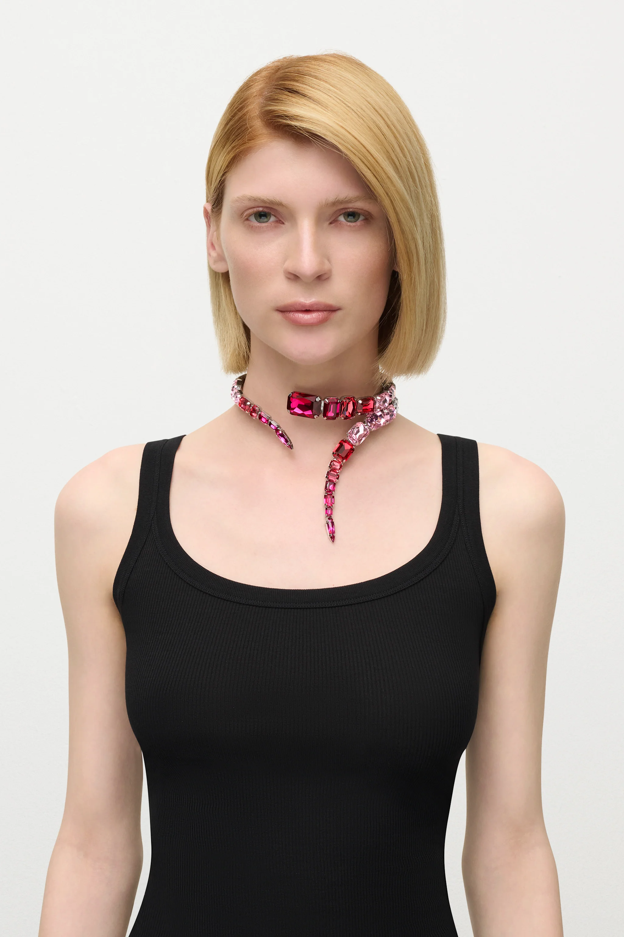 Ombre Crystal Wrap Choker Necklace - Image 3