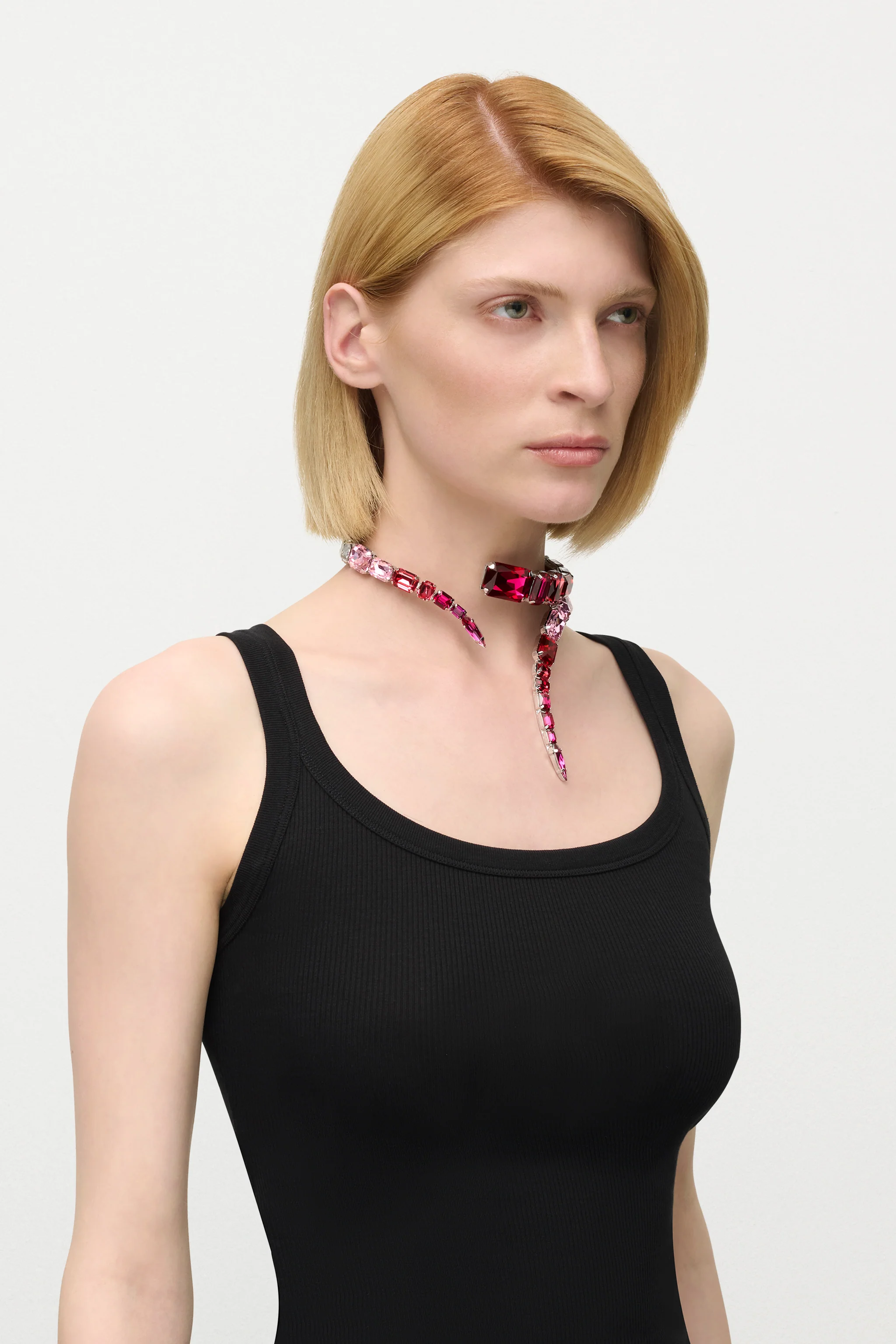 Ombre Crystal Wrap Choker Necklace - Image 4
