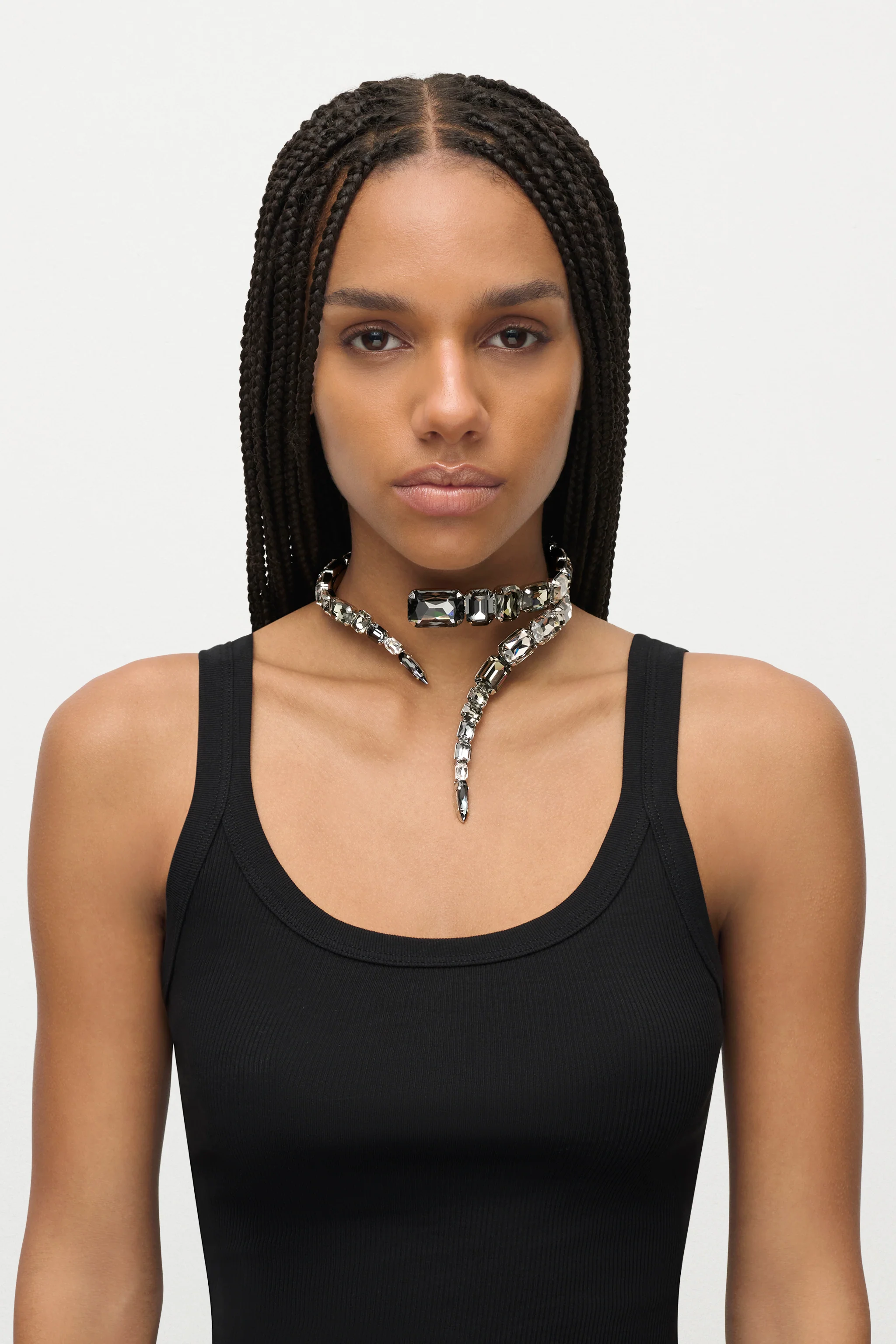 Ombre Crystal Wrap Choker Necklace - Image 3