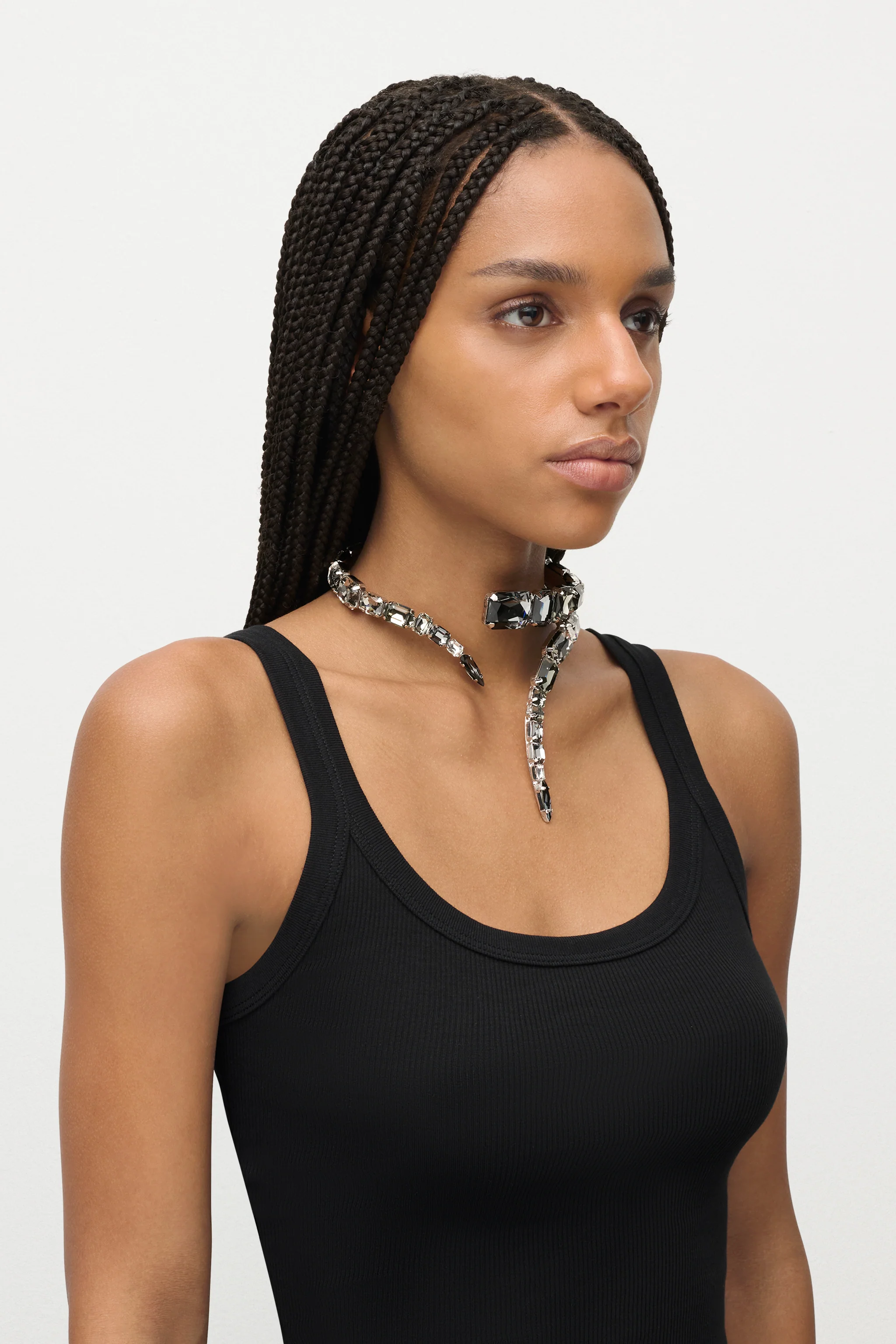 Ombre Crystal Wrap Choker Necklace - Image 4