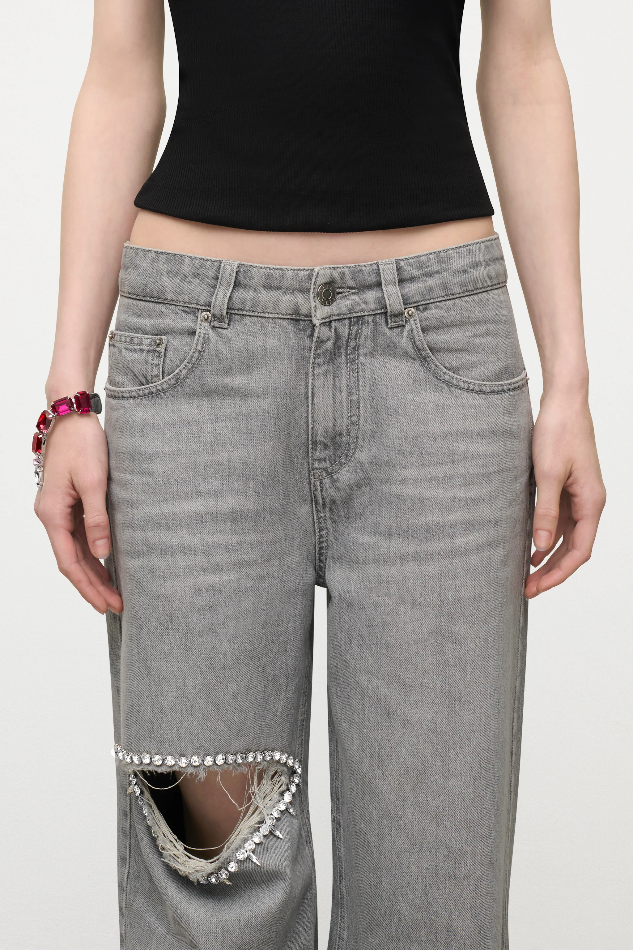 Ombre Crystal Wrap Cuff Bracelet - Image 3