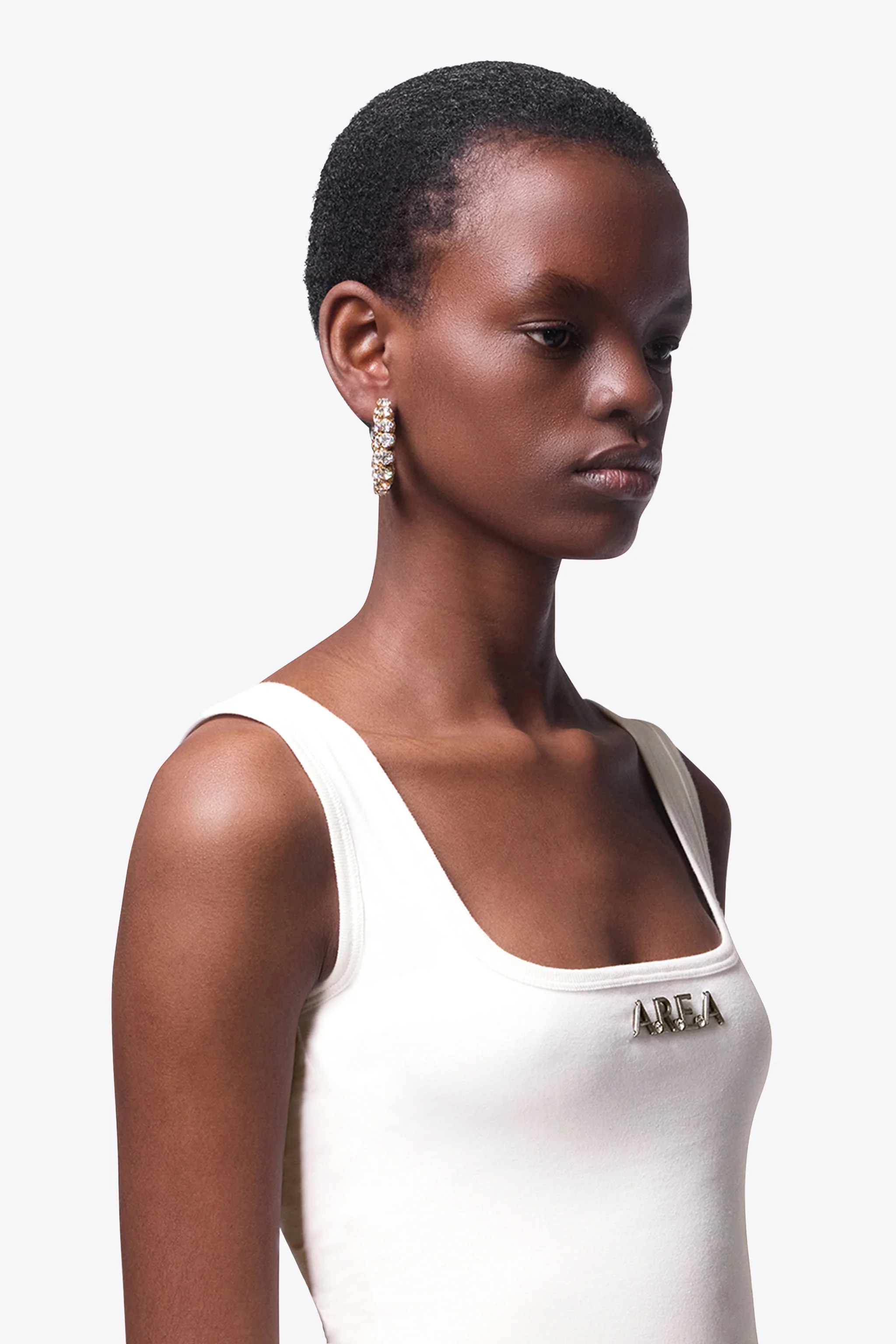 Small Crystal Hoop Earrings - Image 4